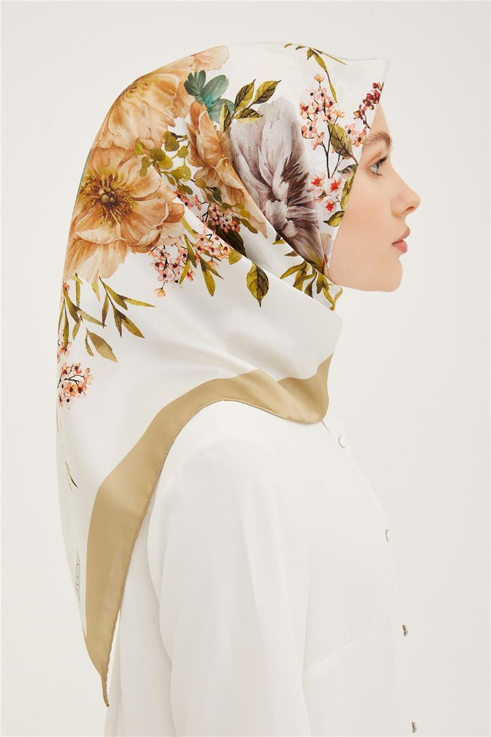 Armine İpek Eşarp 2023 Yaz 8952-35 Twill