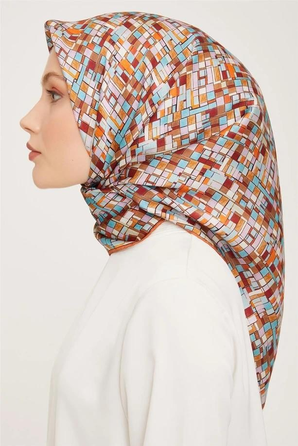 Armine İpek Eşarp 2024 Kış - 9004-07 Twill