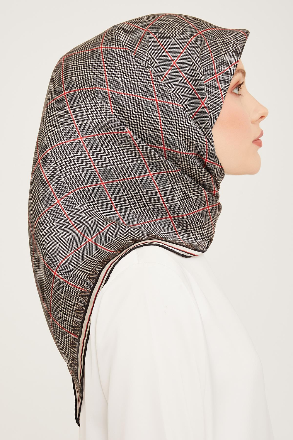 Armine İpek Eşarp 2024 Kış - 9029-09 Gri Twill