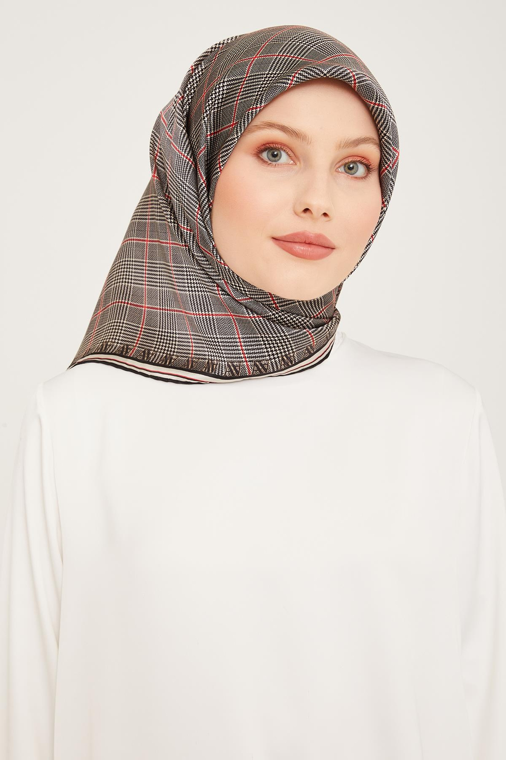 Armine İpek Eşarp 2024 Kış - 9029-09 Gri Twill