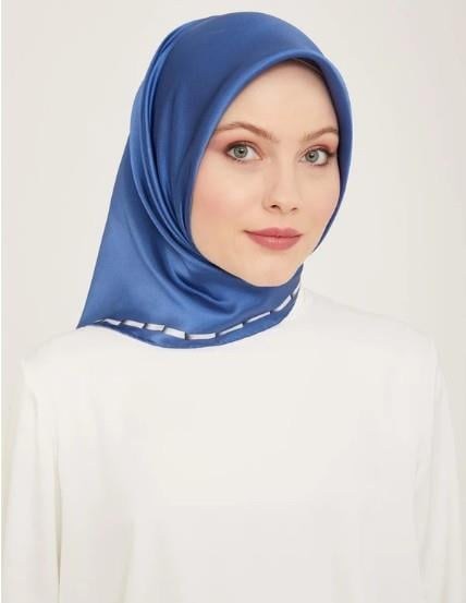 Armine İpek Eşarp 2024 Yaz - 9165-37 İndigo Sura