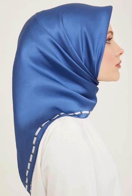 Armine İpek Eşarp 2024 Yaz - 9165-37 İndigo Sura