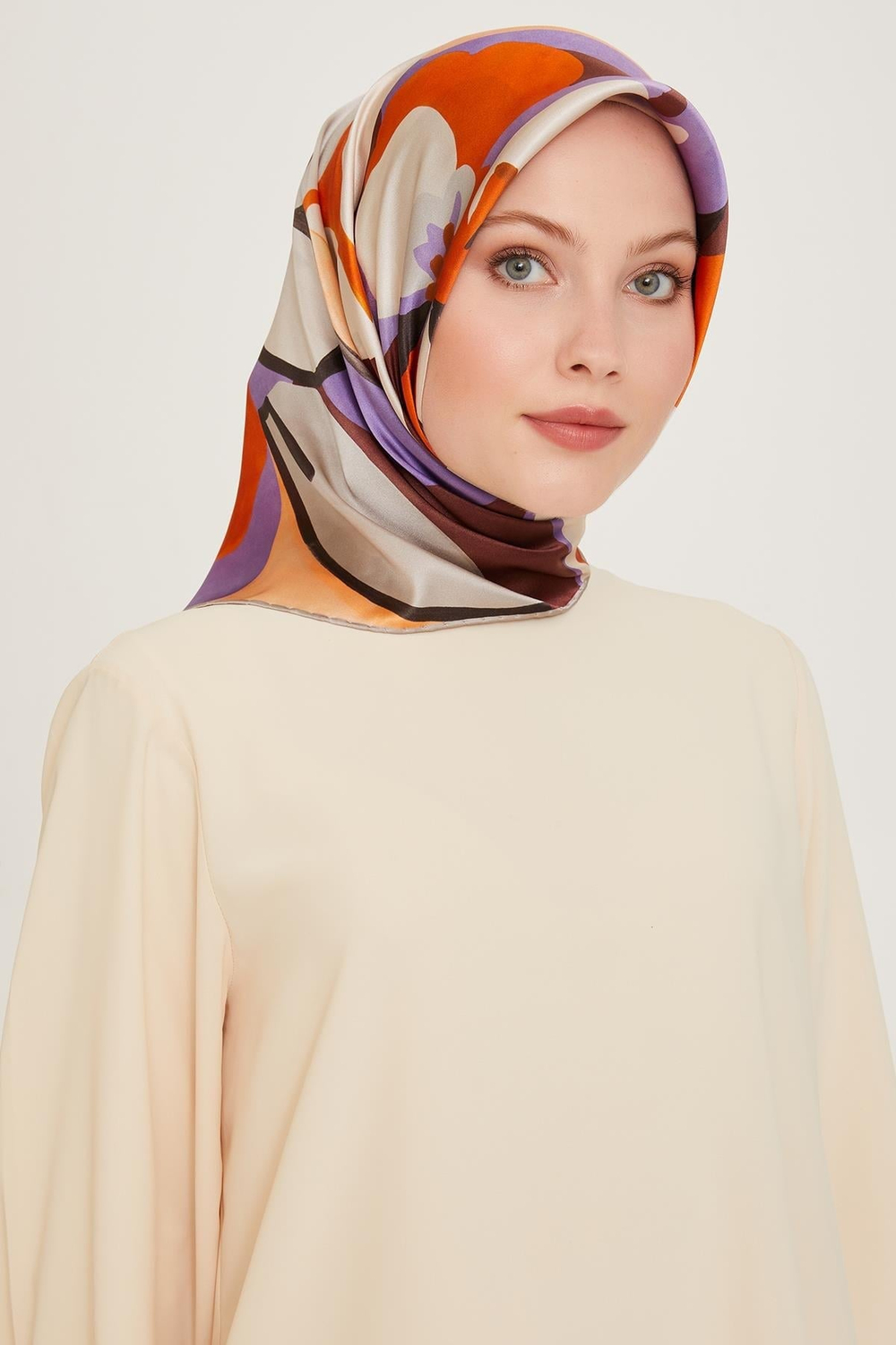 Armine İpek Eşarp 2025 Kış - 9200-06 Twill