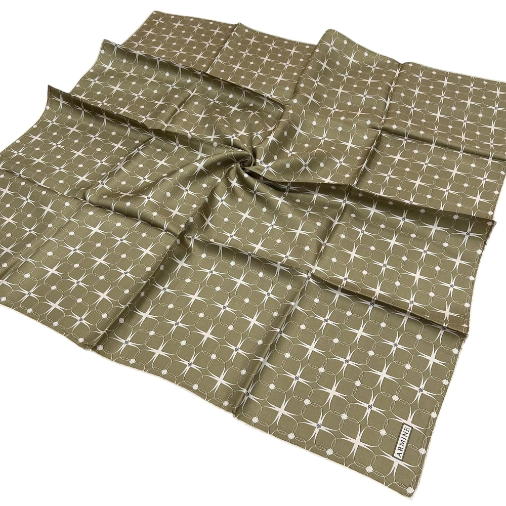 Armine İpek Eşarp 2025 Kış - 9207-51 Yeşil Twill