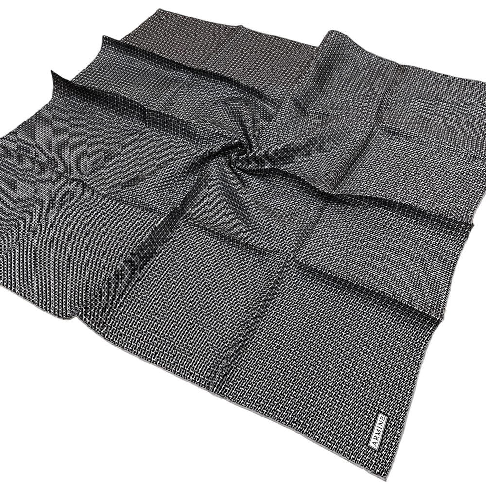 Armine İpek Eşarp 2025 Kış - 9210-03 Siyah Twill