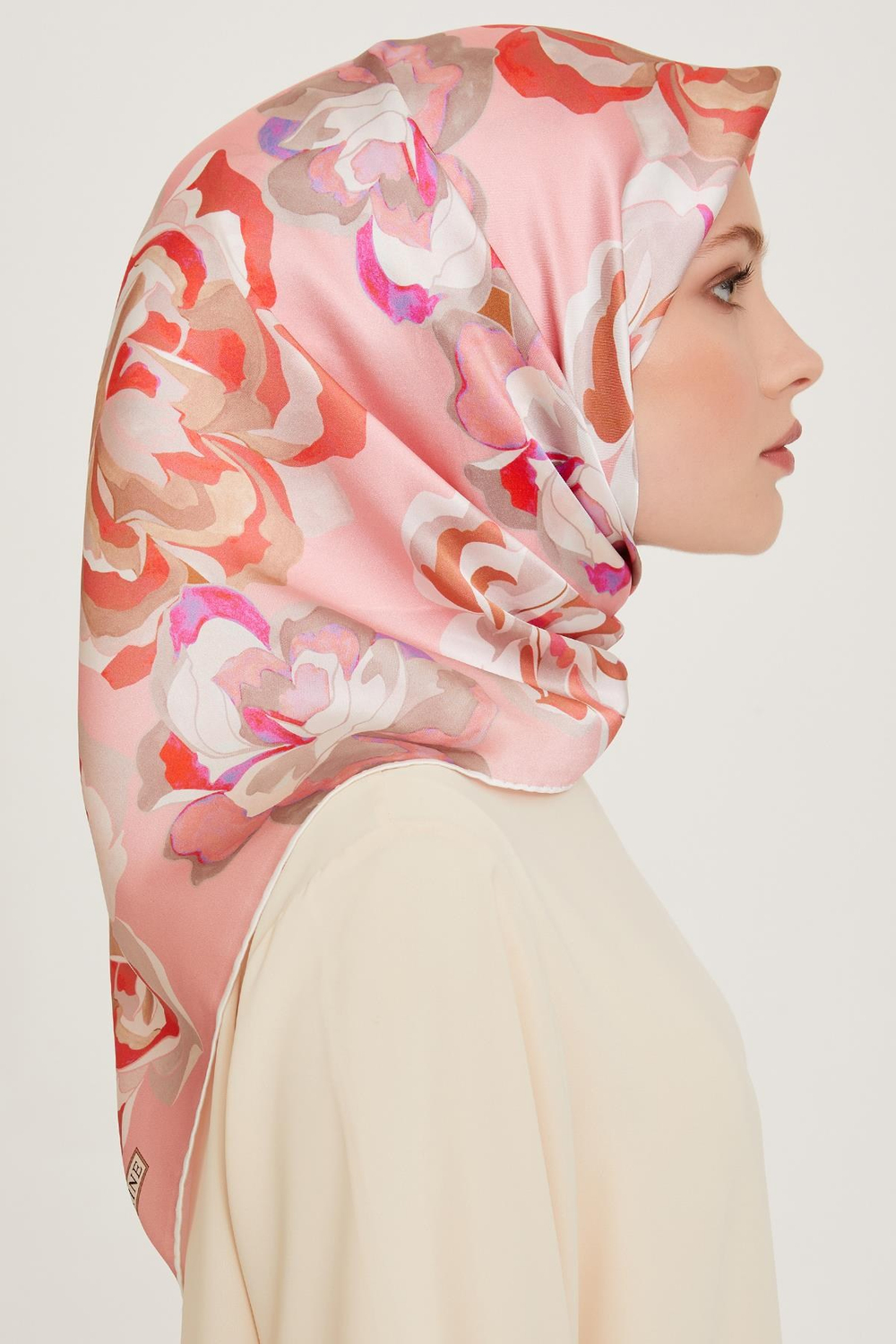 Armine İpek Eşarp 2025 Kış - 9234-23 Şeker Pembe Twill