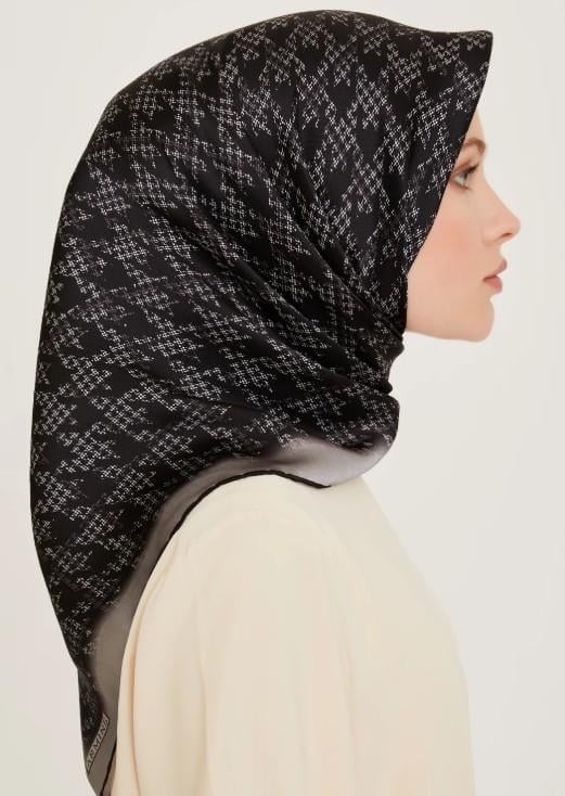 Armine İpek Eşarp 2025 Kış - 9239-82 Gri Twill