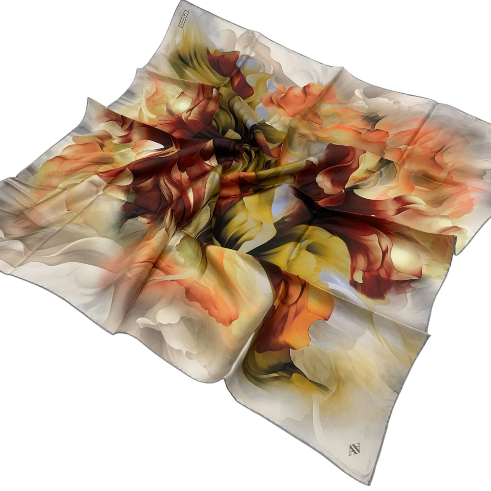 Armine İpek Eşarp 2025 Kış - 9244-35 Gri Twill