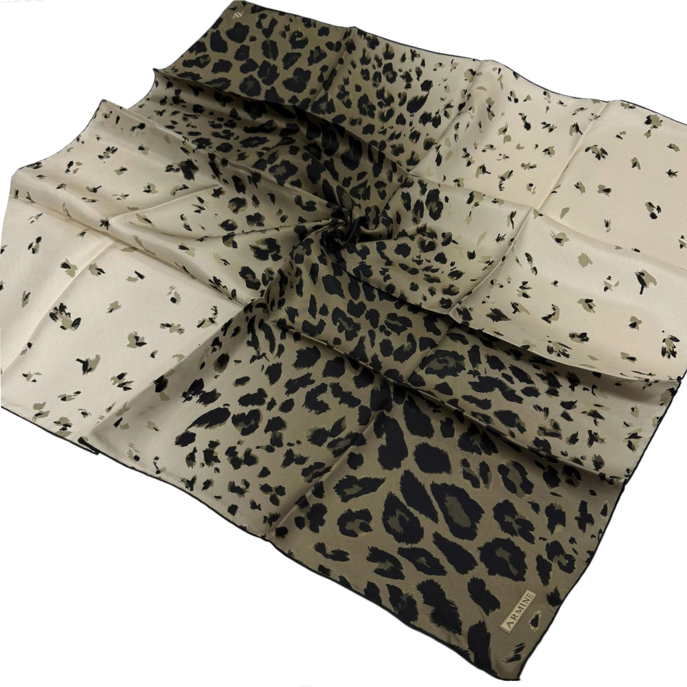 Armine İpek Eşarp 2025 Kış - 9249-04 Vizon Siyah Twill