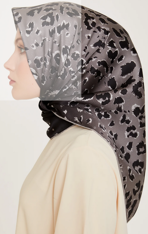Armine İpek Eşarp 2025 Kış - 9249-38 Füme Siyah Sura