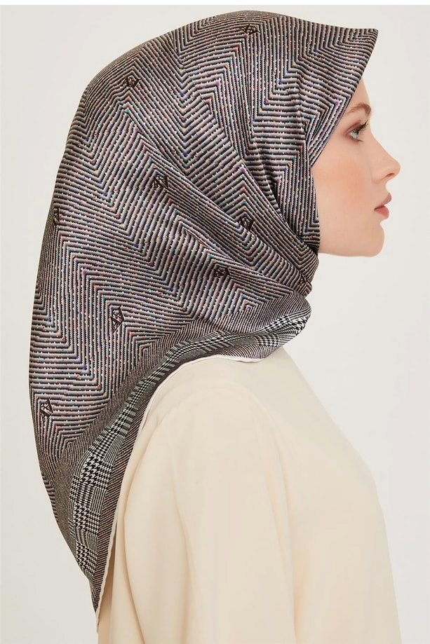 Armine İpek Eşarp 2025 Kış - 9252-09 Gri Twill