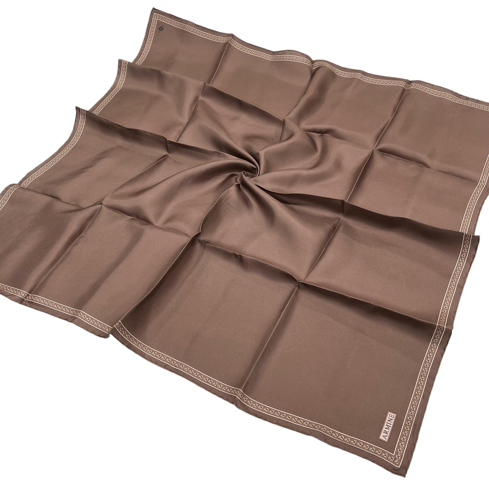 Armine İpek Eşarp 2025 Kış - 9261-33 Kahve Twill