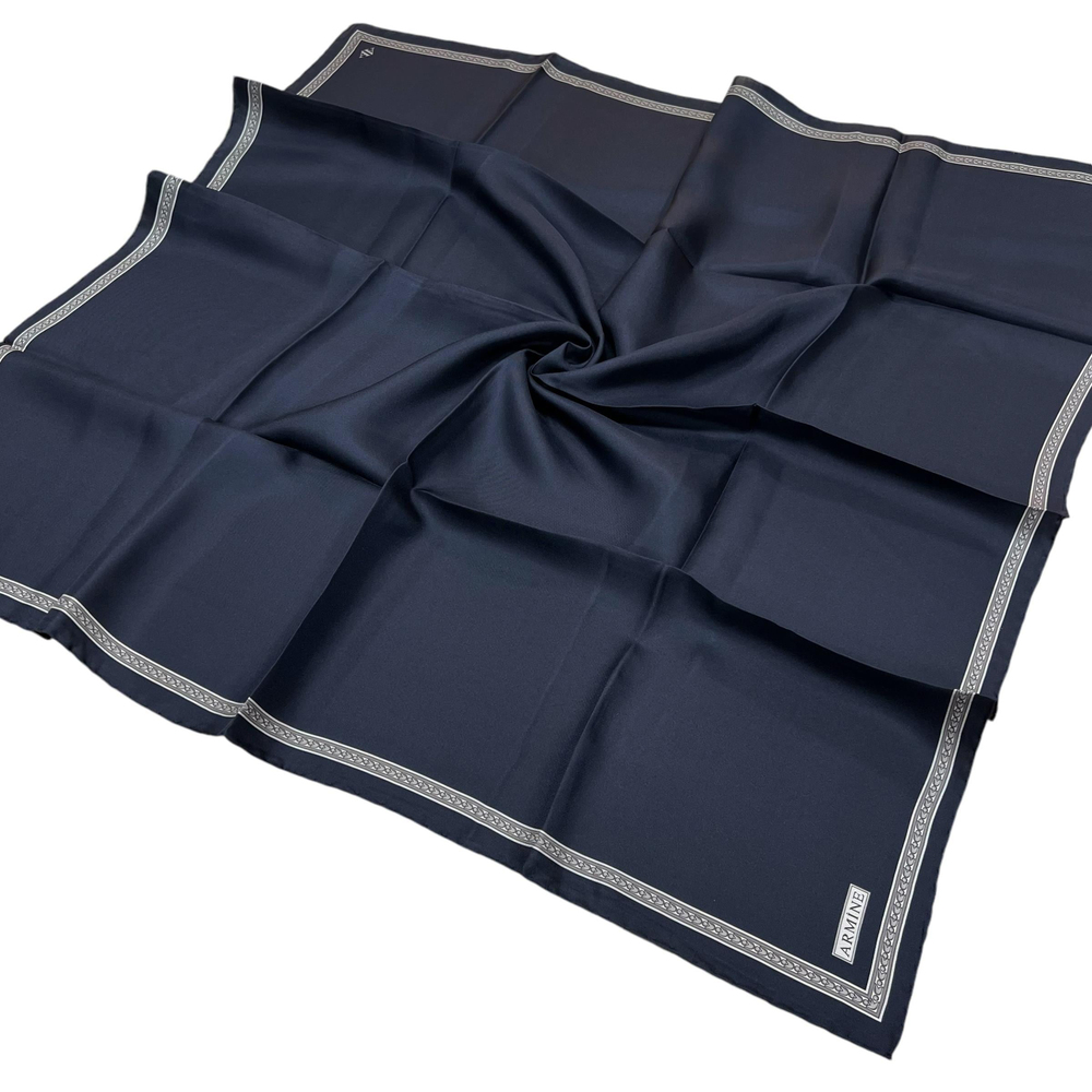 Armine İpek Eşarp 2025 Kış - 9261-37 Lacivert Twill