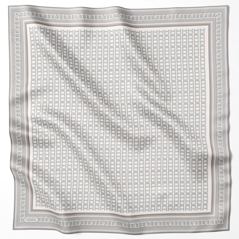 Armine İpek Eşarp 2025 Yaz - 9301-83 Krem Twill