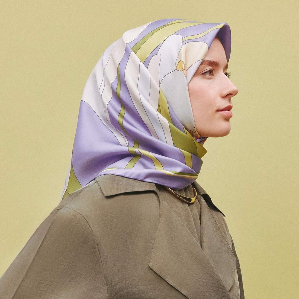 Armine İpek Eşarp 2025 Yaz - 9302-06 Lavanta Twill