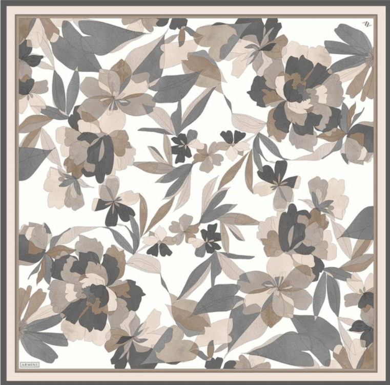 Armine İpek Eşarp 2025 Yaz - 9312-01 Beyaz Twill