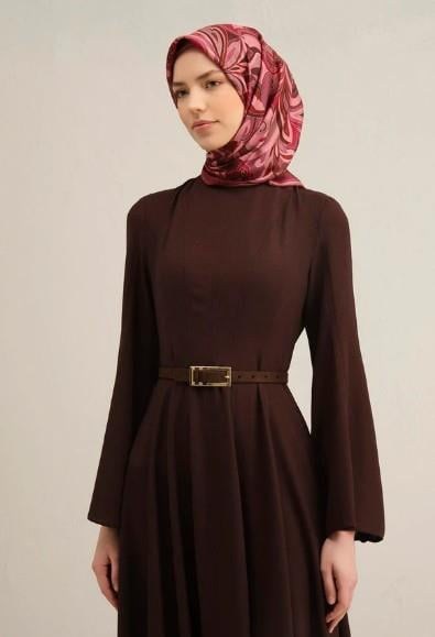 Armine İpek Eşarp 2025 Yaz - 9323-83 Bordo Sura