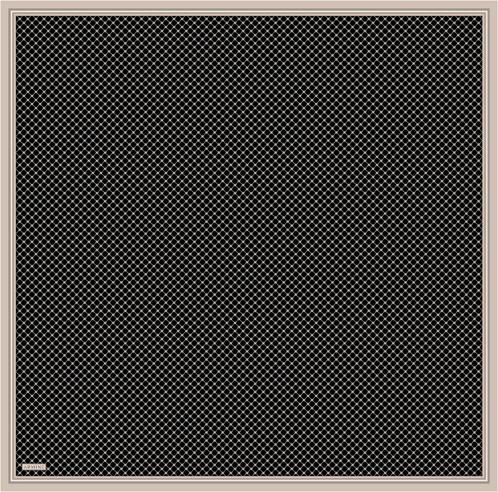 Armine İpek Eşarp 2025 Yaz - 9345-07 Siyah Vizon Twill