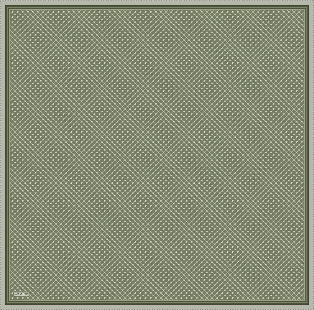 Armine İpek Eşarp 2025 Yaz - 9345-33 Yağ Yeşili Twill