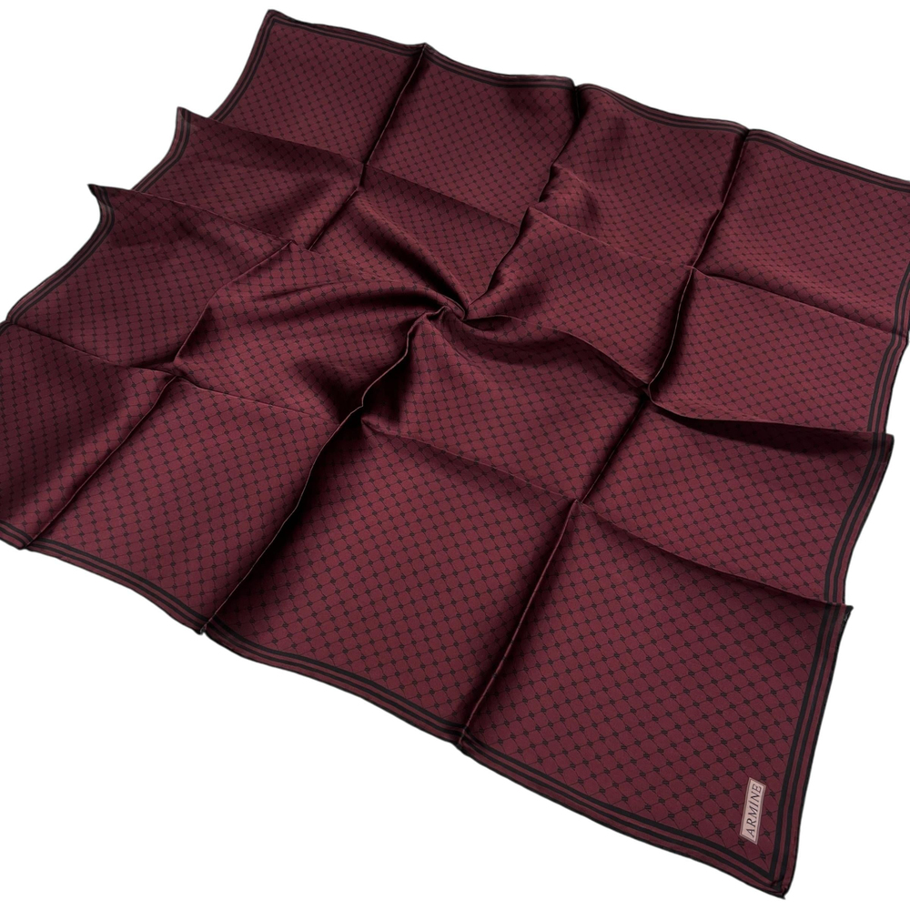 Armine İpek Eşarp 2025 Yaz - 9345-59 Koyu Bordo Sura