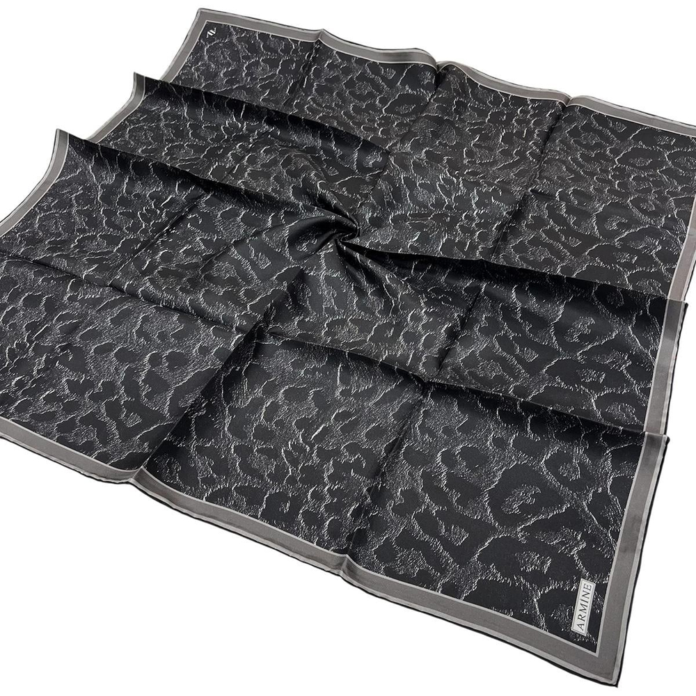 Armine İpek Eşarp 2026 Kış - 9408-80 Siyah Twill