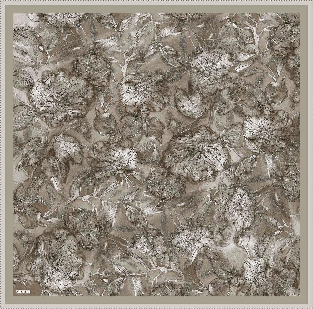 Armine İpek Eşarp 2026 Kış - 9409-83 Vizon Taş Sura