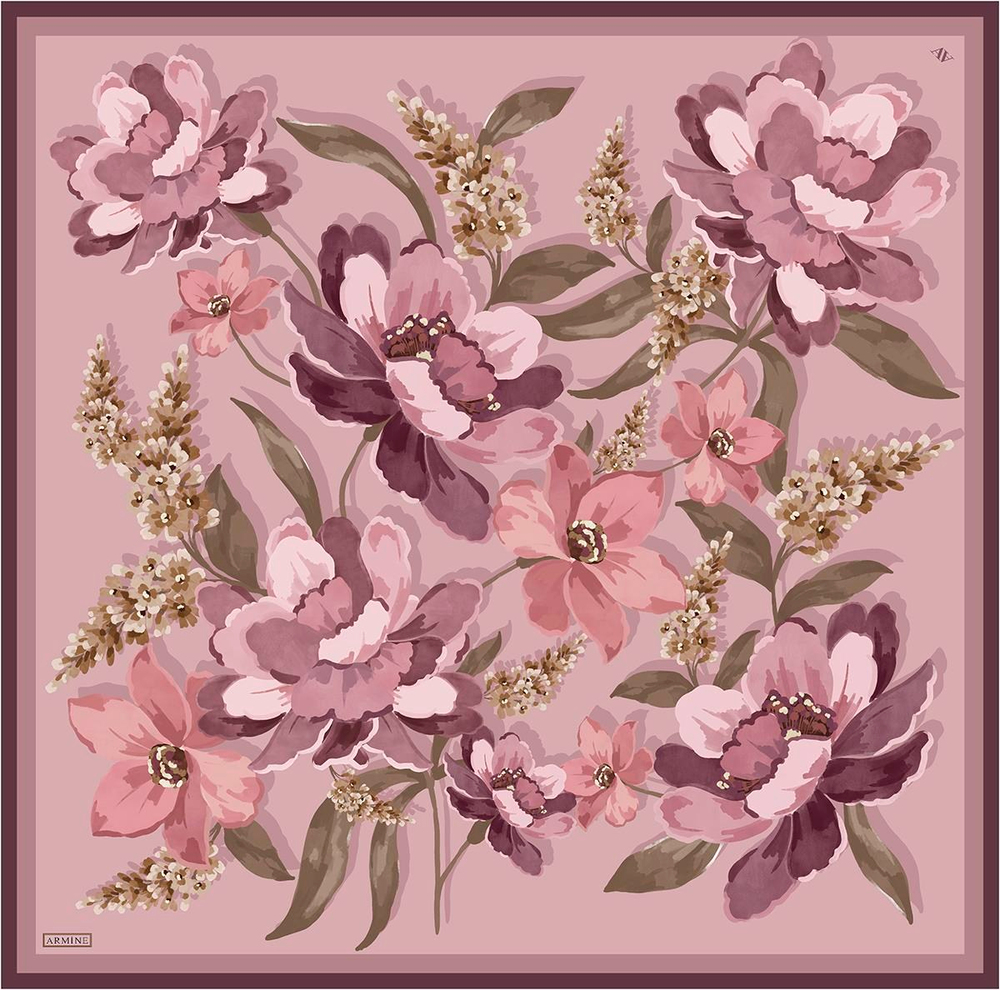Armine İpek Eşarp 2026 Kış - 9414-03 Pudra Twill