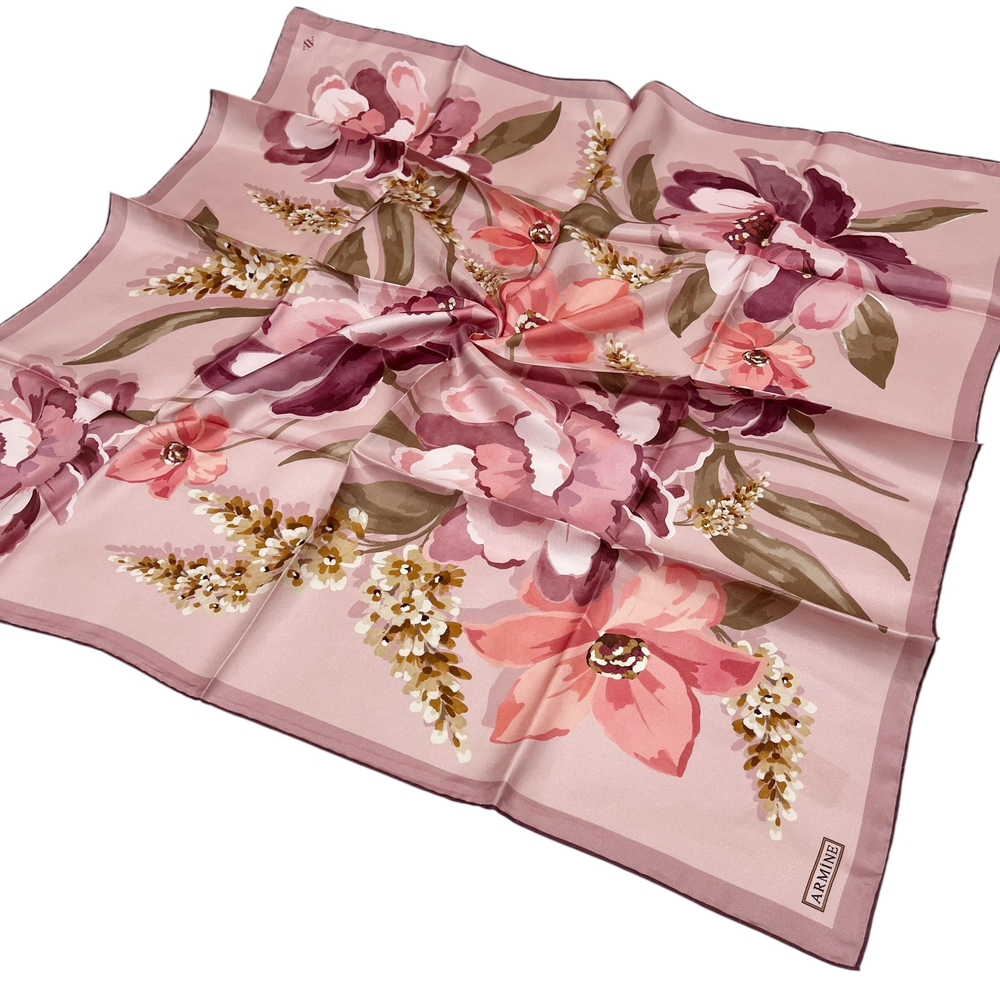 Armine İpek Eşarp 2026 Kış - 9414-03 Pudra Twill