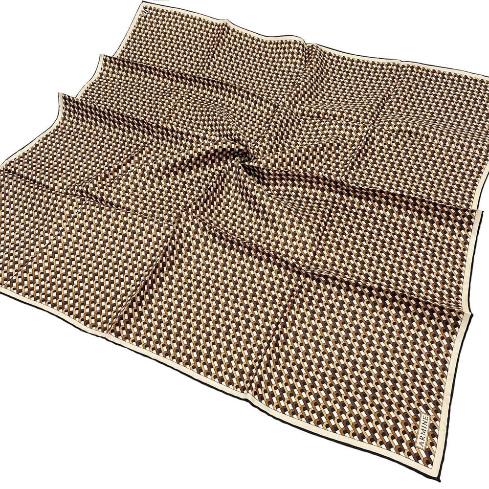 Armine İpek Eşarp 2026 Kış - 9417-09 Acı Kahve Bej Twill