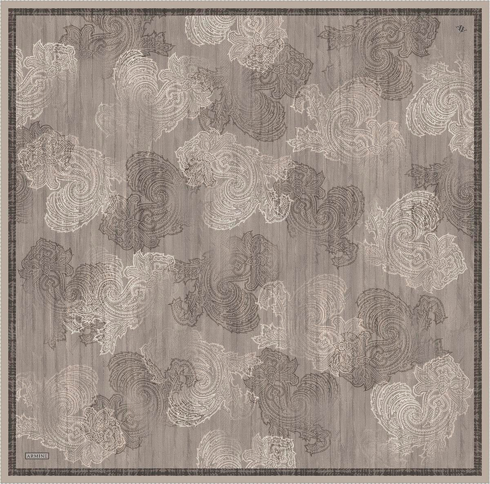 Armine İpek Eşarp 2026 Kış - 9428-06 Taş Vizon Twill