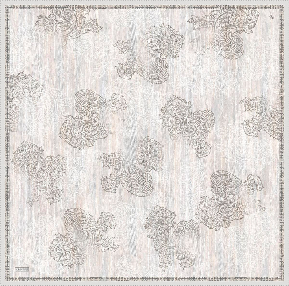 Armine İpek Eşarp 2026 Kış - 9428-35 Krem Twill