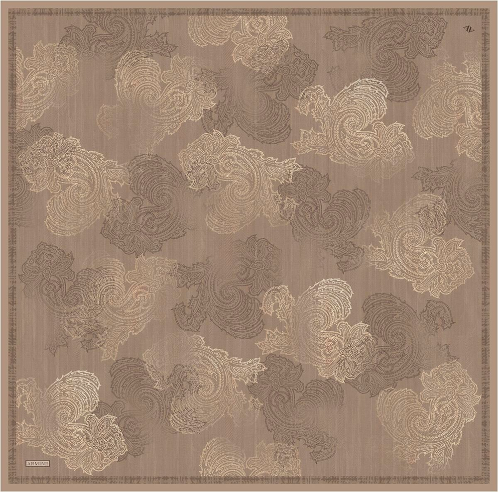 Armine İpek Eşarp 2026 Kış - 9428-38 Açık Kahve Twill