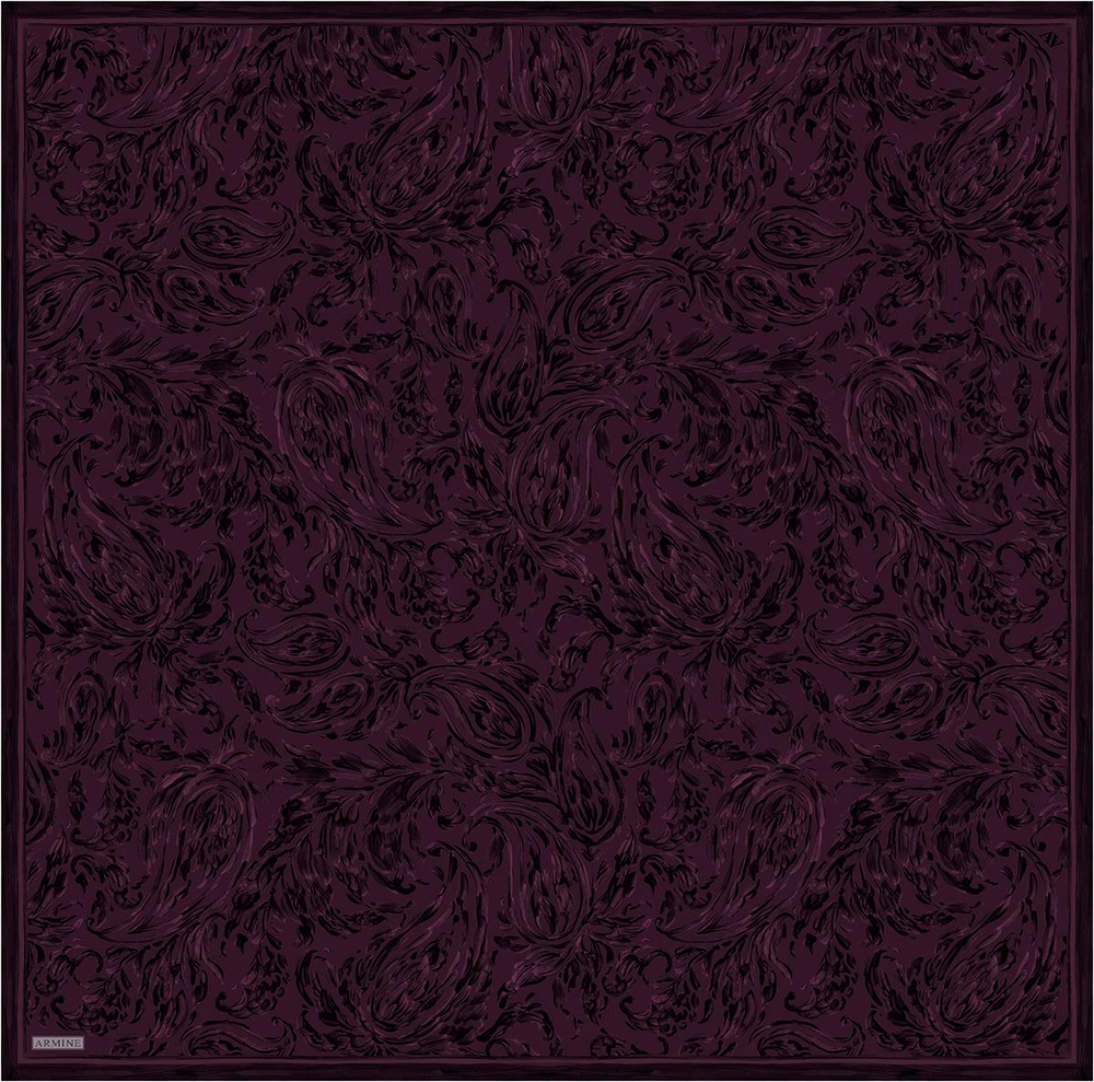 Armine İpek Eşarp 2026 Kış - 9431-53 Koyu Vişne Twill