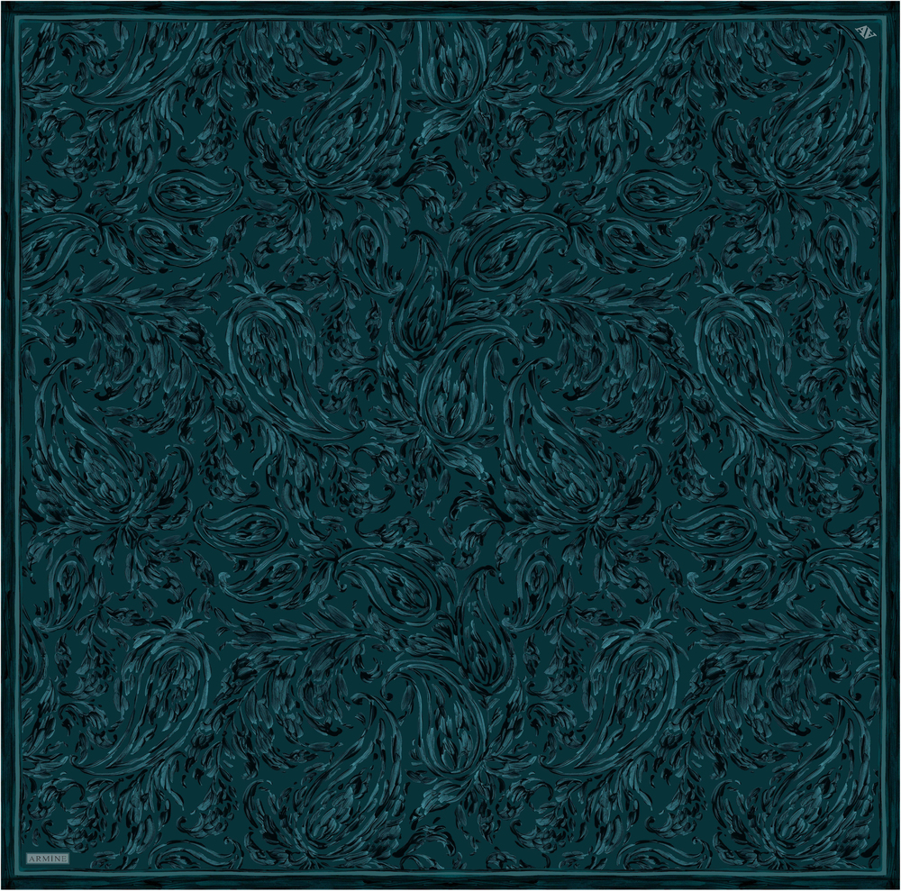 Armine İpek Eşarp 2026 Kış - 9431-81 Turkuaz Twill