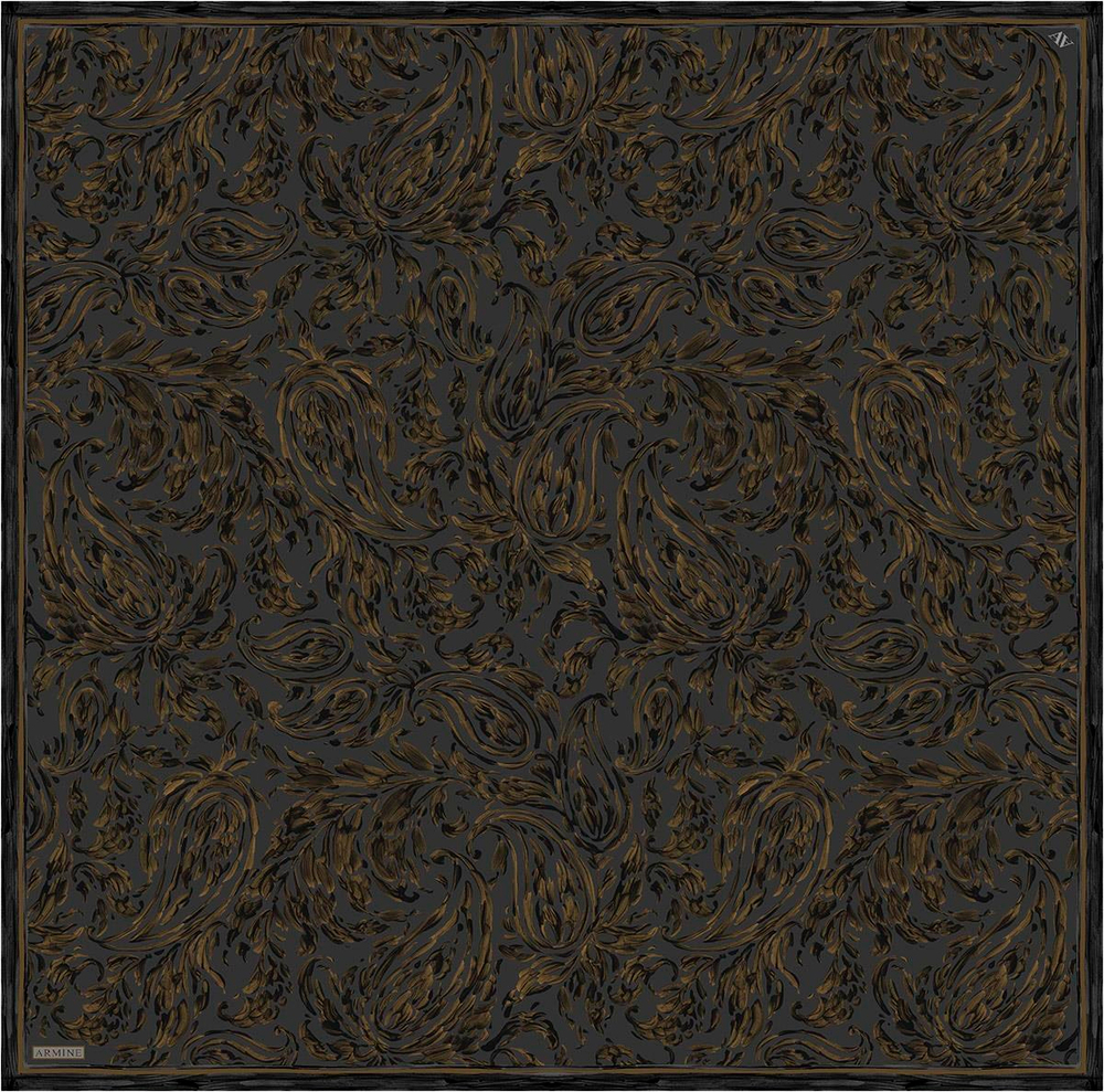 Armine İpek Eşarp 2026 Kış - 9431-83 Füme Hardal Twill