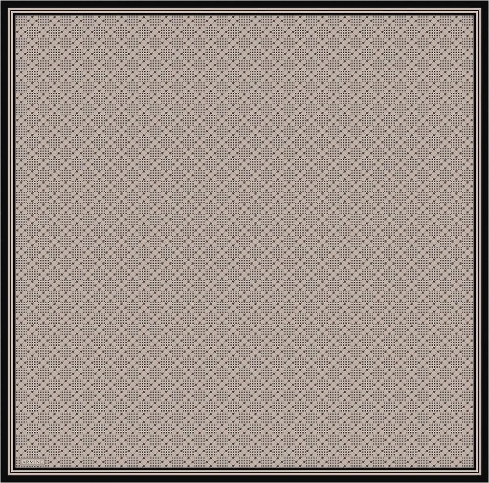 Armine İpek Eşarp 2026 Kış - 9440-52 Taş Siyah Twill