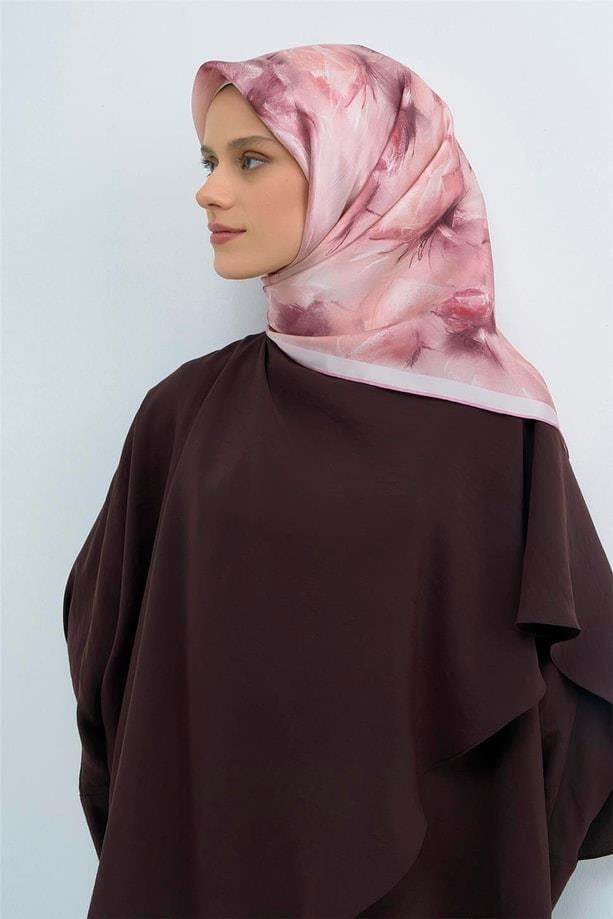 Armine İpek Eşarp 2026 Yaz - 9515-32 Soft Pembe Twill