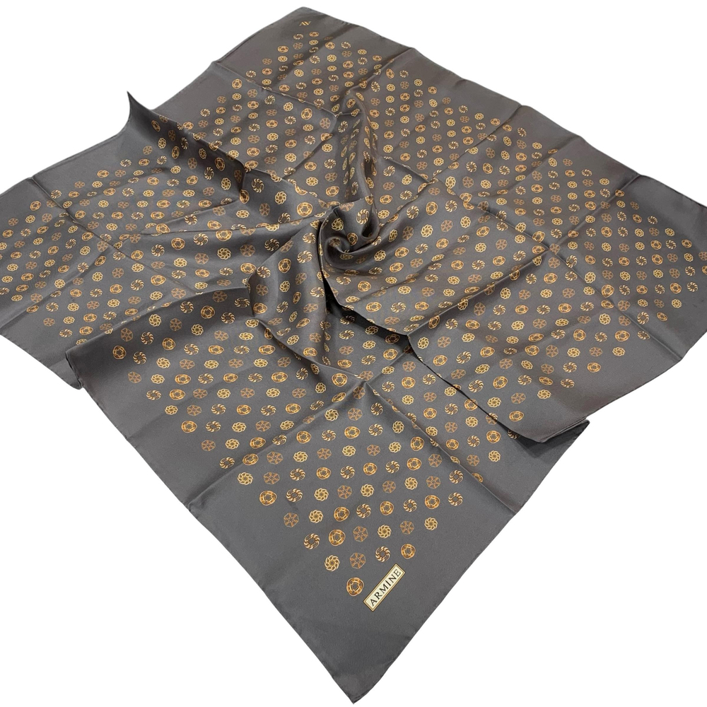 Armine İpek Eşarp Nostalji - 7926-03 Koyu Gri Twill