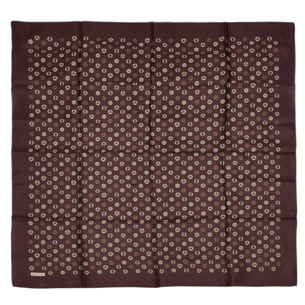 Armine İpek Eşarp Nostalji - 7926-11 Koyu Bordo Twill
