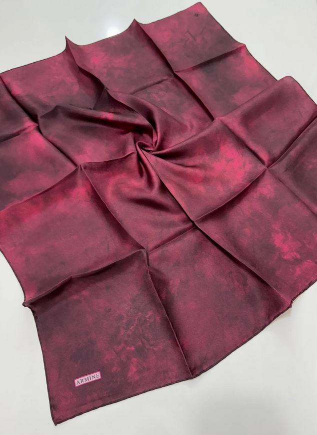 Armine İpek Eşarp Nostalji - 8333-09 Bordo Twill