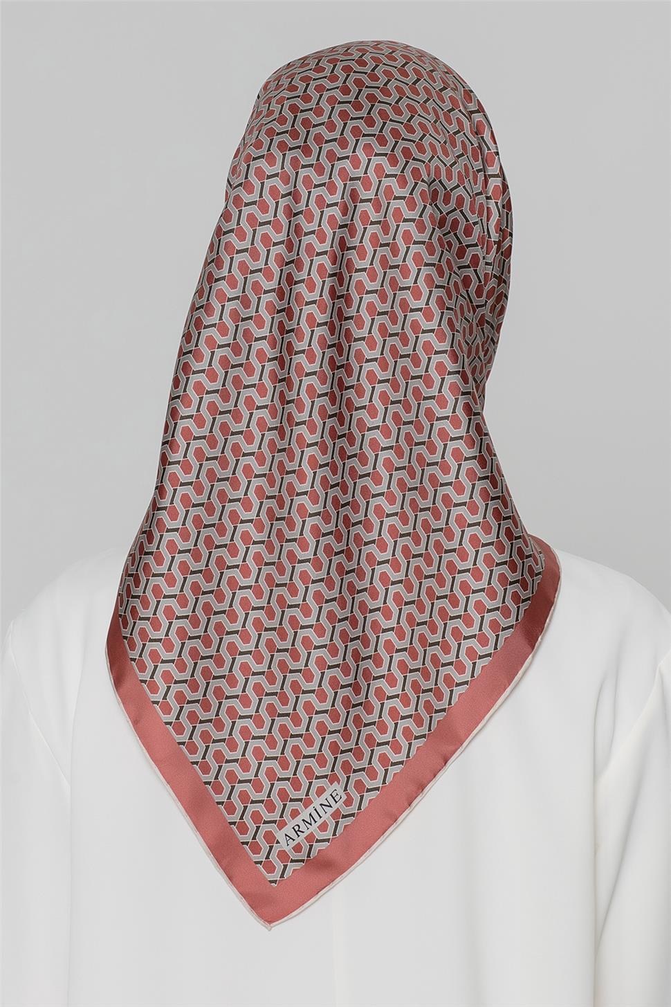 Armine İpek Eşarp Nostalji - 8401-37 Bakır Twill