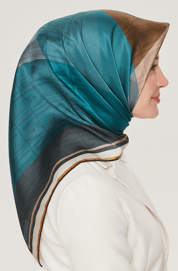 Armine İpek Eşarp Nostalji - 8516-83 Petrol Yeşili Twill