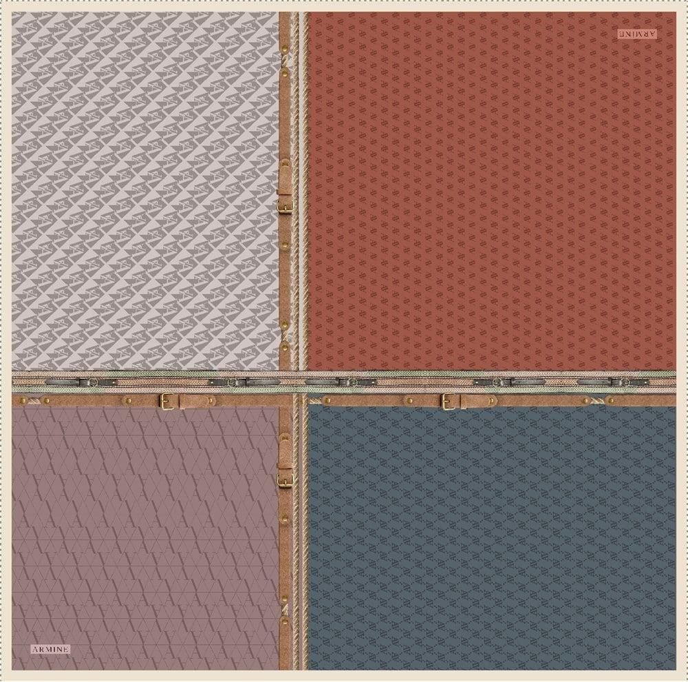 Armine İpek Eşarp Nostalji - 8519-30 Bakır Twill