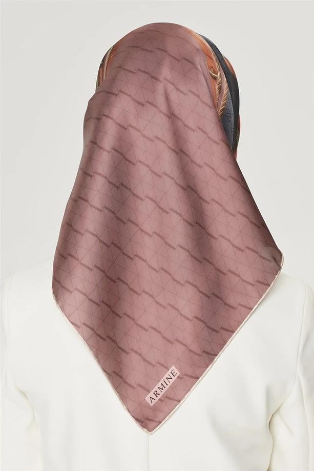 Armine İpek Eşarp Nostalji - 8519-30 Bakır Twill