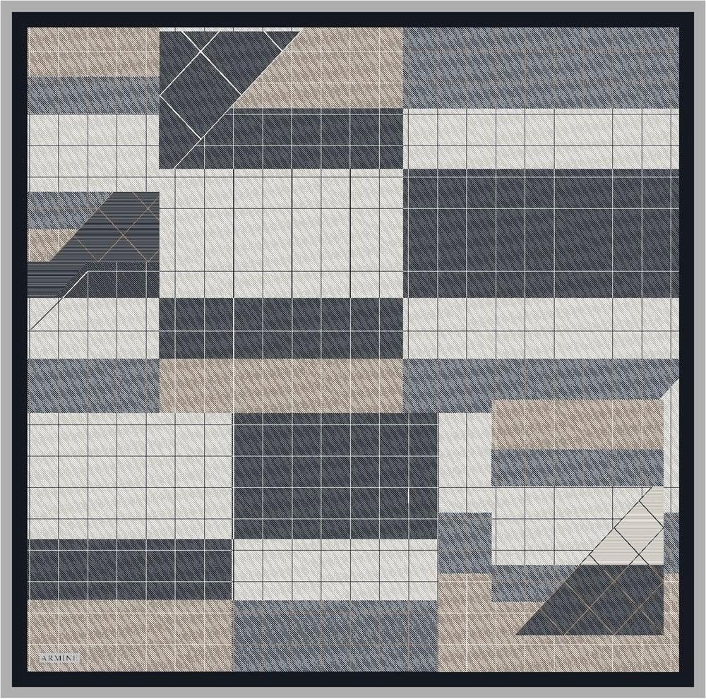 Armine İpek Eşarp Nostalji - 8524-30 Siyah Krem Twill