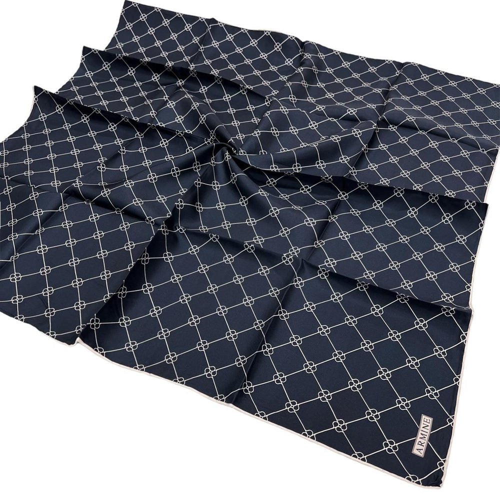 Armine İpek Eşarp Nostalji - 8555-15 Lacivert Twill