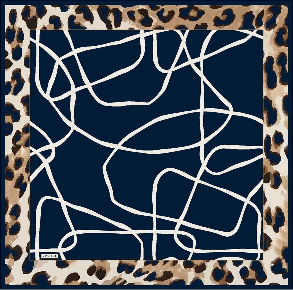 Armine İpek Eşarp Nostalji - 8653-21 Lacivert Twill