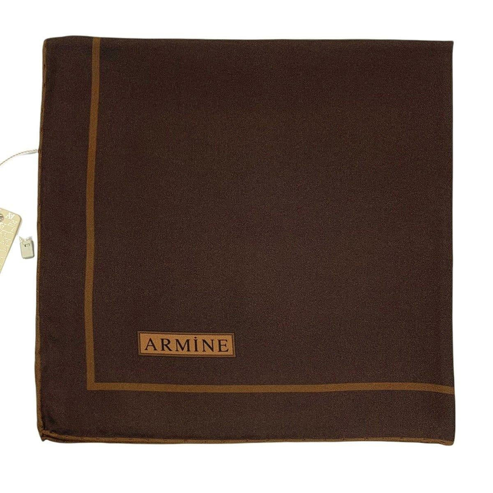 Armine İpek Eşarp Nostalji - 8668-13 Kızıl Kahve Twill