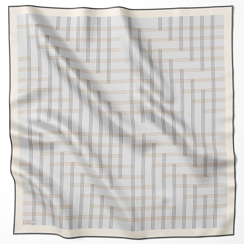 Armine İpek Eşarp Nostalji - 8726-31 Gri Bej Twill