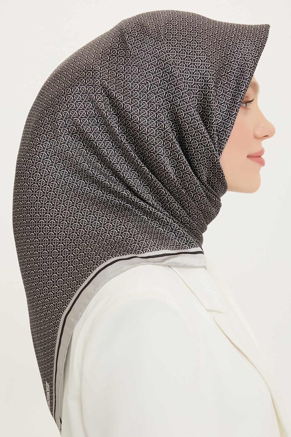 Armine İpek Eşarp Nostalji - 8733-12 Gri Twill